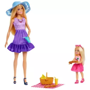 Barbie Family & Friend Malibu and Chelsea Dolls 2 Pack