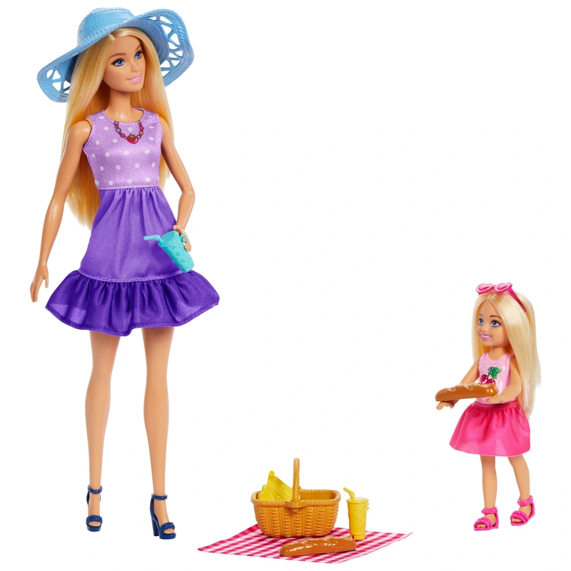 Barbie Family & Friend Malibu and Chelsea Dolls 2 Pack