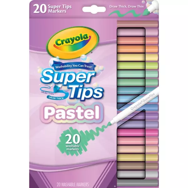 Crayola Markers Super Tips Washable Pastel 20 Pack - Image 2