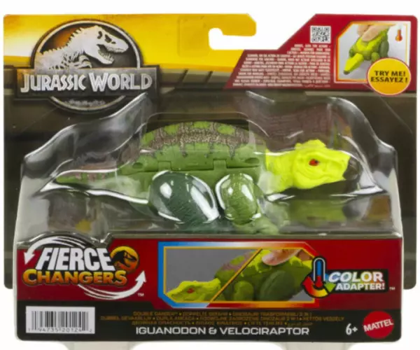 Jurassic World 2-in-1 Iguanodon & Velociraptor Fierce Changers - Image 2