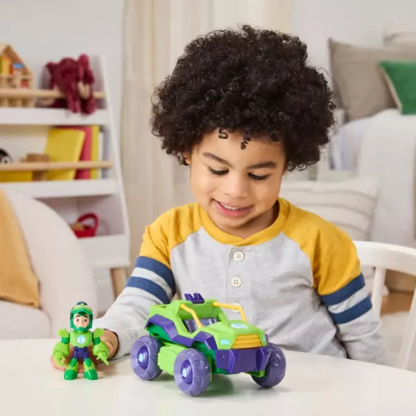 Marvel Iron Man and his Awesome Friends Figure & Vehicle 2-In-1 Mech Suit Iron Hulk Pack - Image 2