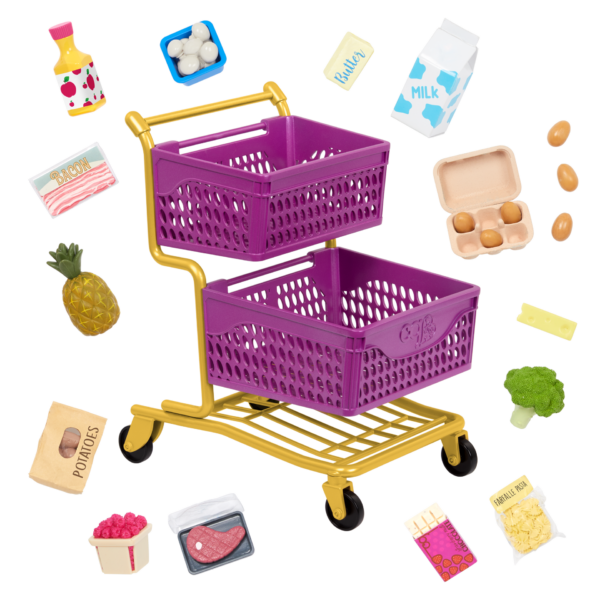 Our Generation At the Market Shopping Cart Grocery Playset - Image 4