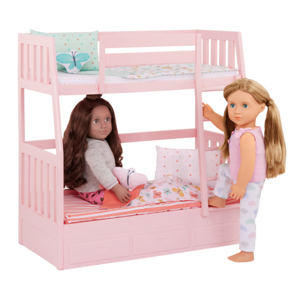 Our Generation Dreams for Two 18-inch Doll Butterfly-Themed Bunk Bed