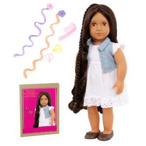 Our Generation Perla From Hair to There Grow Doll with Extendable Braid