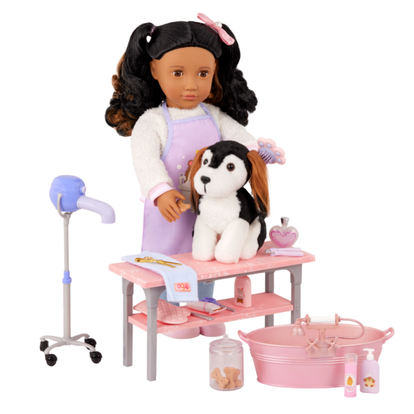 Our Generation Scrub & Style Pet Grooming Set - Image 4