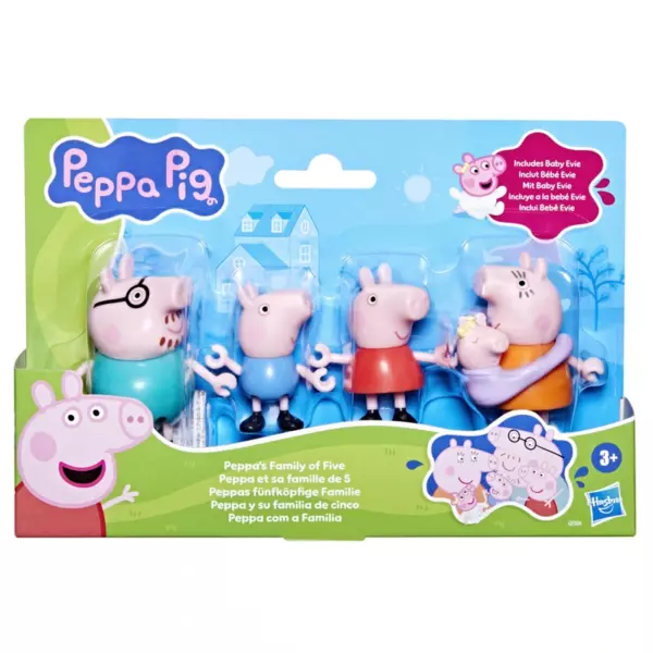 Peppa Pig Figures Peppa's Family of Five Set with Baby Evie - Image 3
