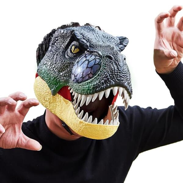 Realistic Dinosaur Head Mask with Sound and Light - Image 7