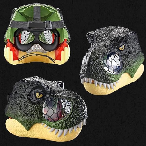 Realistic Dinosaur Head Mask with Sound and Light - Image 2