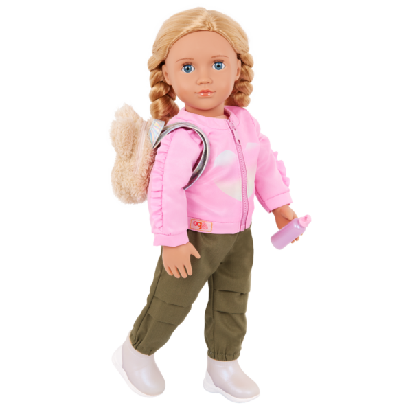 School Shimmer Pink Jacket & Backpack Set - Image 5