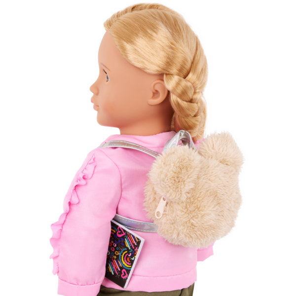 School Shimmer Pink Jacket & Backpack Set - Image 3