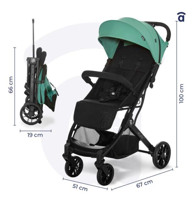 Asalvo Kubic 2 Compact Stroller Green - Image 2