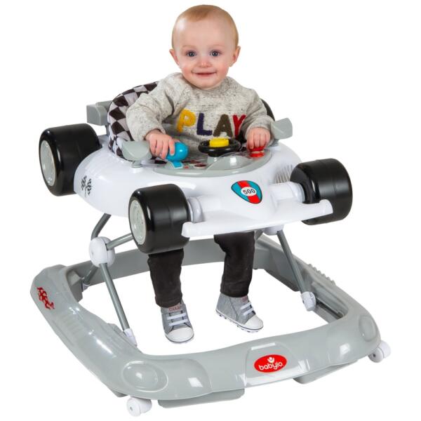 Babylo Racer 500 Baby Walker - White / Grey - Image 2