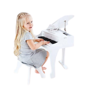 Hape Deluxe Wooden Grand Piano White