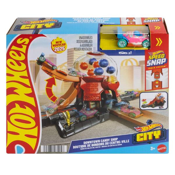 Hot Wheels City Downtown Candy Shop Vehicle Playset - Image 5