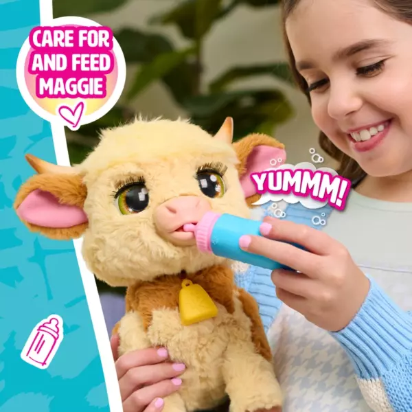FurReal Plush Toy Interactive Pet Maggie the Feed & Follow Cow - Image 2