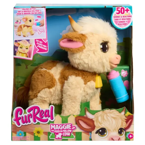 FurReal Plush Toy Interactive Pet Maggie the Feed & Follow Cow - Image 6