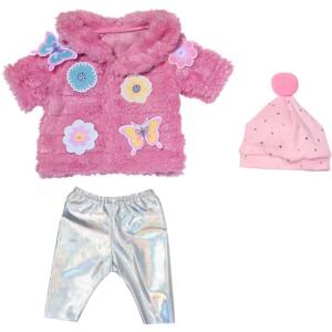 Baby Born Fur Pink Coat Set Outfit 43cm