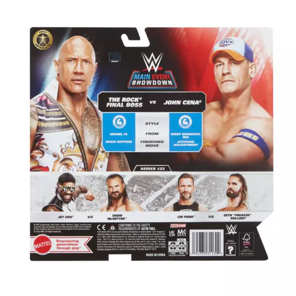 WWE Main Event Series The Rock vs. John Cena Collectible Set 2 Pack - Image 5