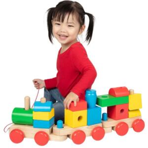 Melissa And Doug Wooden Jumbo Stacking Train