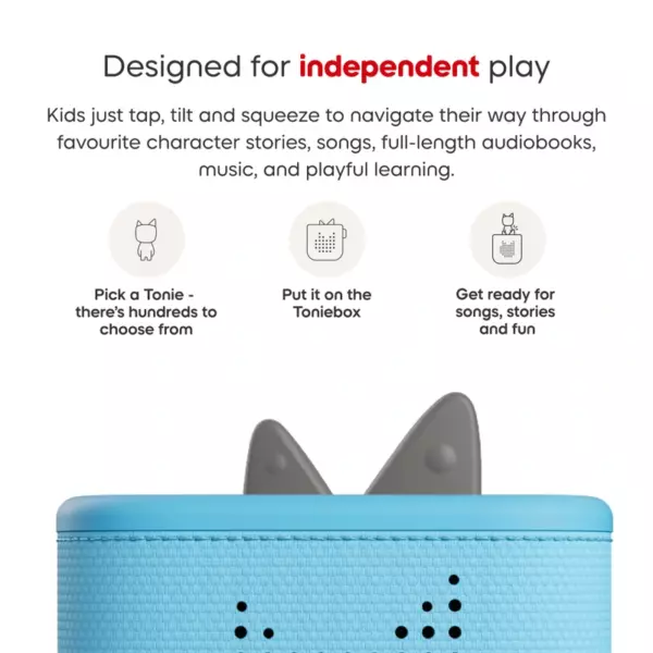 Tonies Toniebox 2 Starter Set with Creative Tonie Rubie - Sky Blue - Image 6