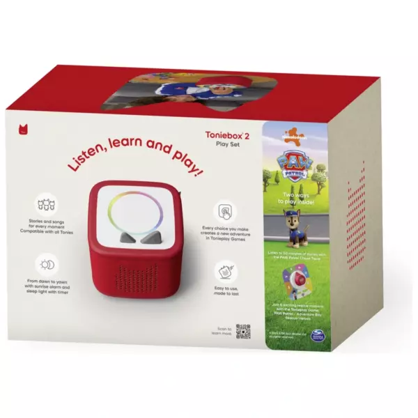 Tonies Toniebox 2 with PAW Patrol Chase Tonie - Sunset Red - Image 12