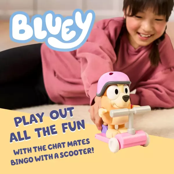 Bluey Chat Mates Figure - Bingo With Scooter - Image 3