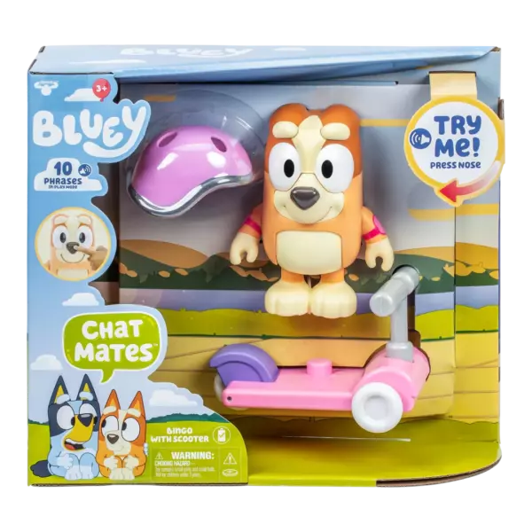 Bluey Chat Mates Figure - Bingo With Scooter - Image 7