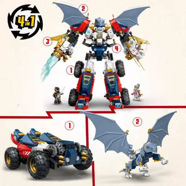 LEGO Ninjago 71834 Zane's Ultra Combiner Mech Set - Image 4