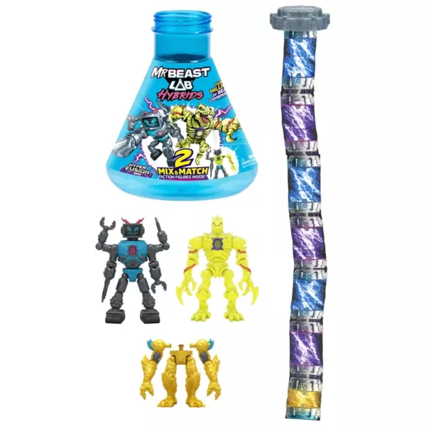 MrBeast Lab Hybrids Hyper Fusion Mix & Match 2 Action Figures Pack BeastBot and Atomic Terrana-Cl