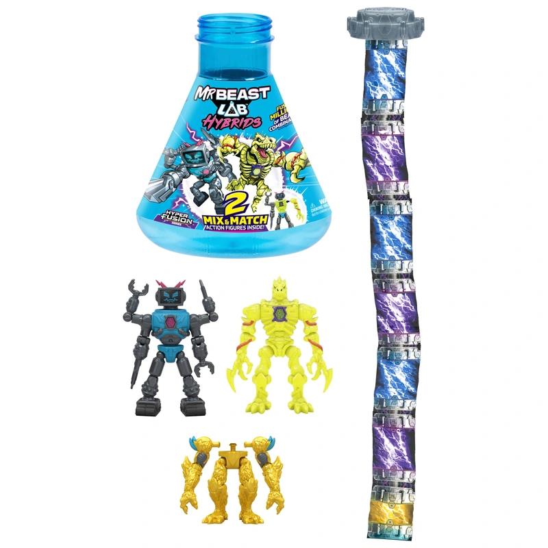 MrBeast Lab Hybrids Hyper Fusion Mix & Match 2 Action Figures Pack BeastBot and Atomic Terrana-Cl