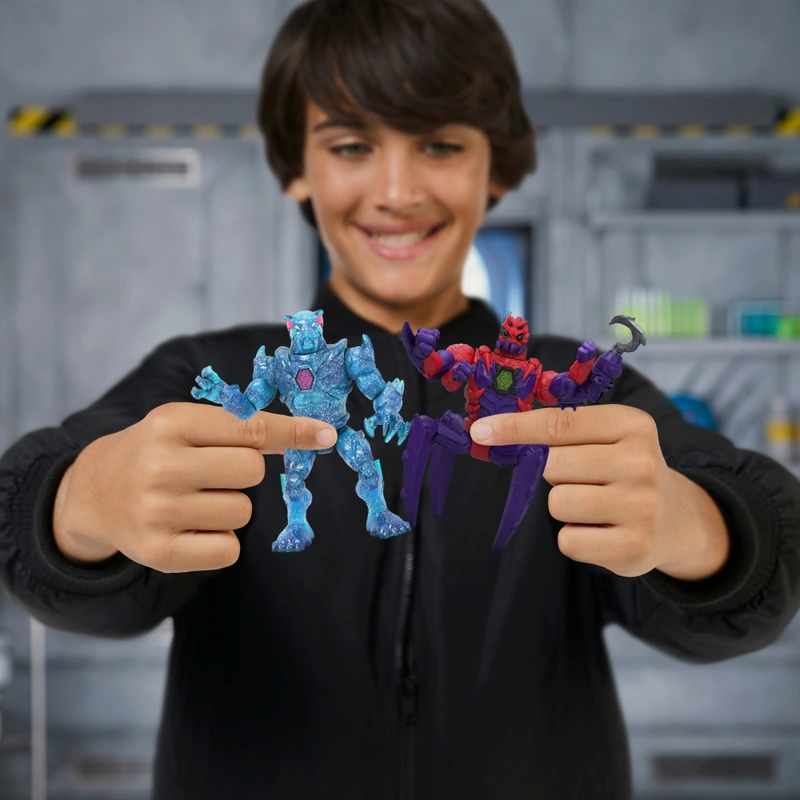 MrBeast Lab Hybrids Hyper Fusion Mix & Match 2 Action Figures Pack Plasma Panther and Shadow-Web - Image 6
