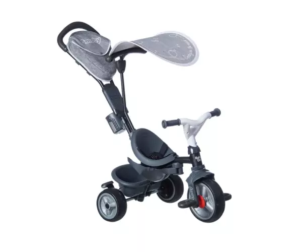 Smoby Baby Driver 3 In 1 Trike Grey - Image 2