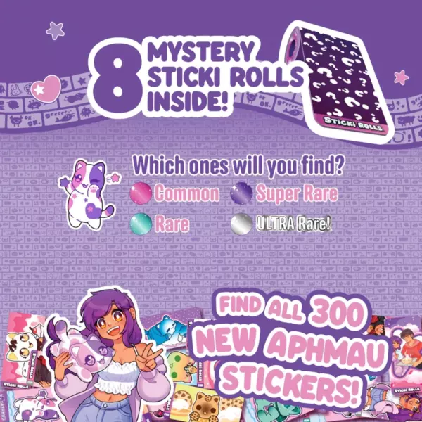 Sticki Rolls Aphmau Sticker Pendant and Bracelet Set with 120 Stickers - Image 3