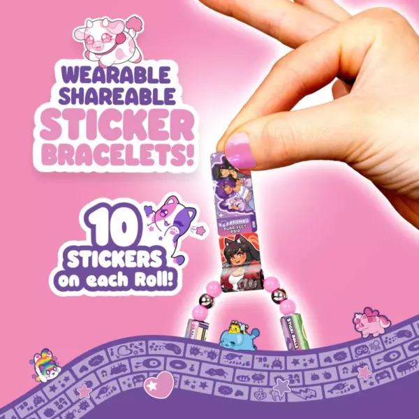 Sticki Rolls Aphmau Sticker Pendant and Bracelet Set with 120 Stickers - Image 4