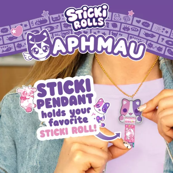Sticki Rolls Aphmau Sticker Pendant and Bracelet Set with 120 Stickers - Image 5