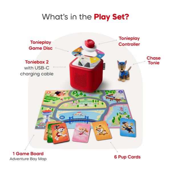 Tonies Teal Toniebox 2 with PAW Patrol Chase Tonie