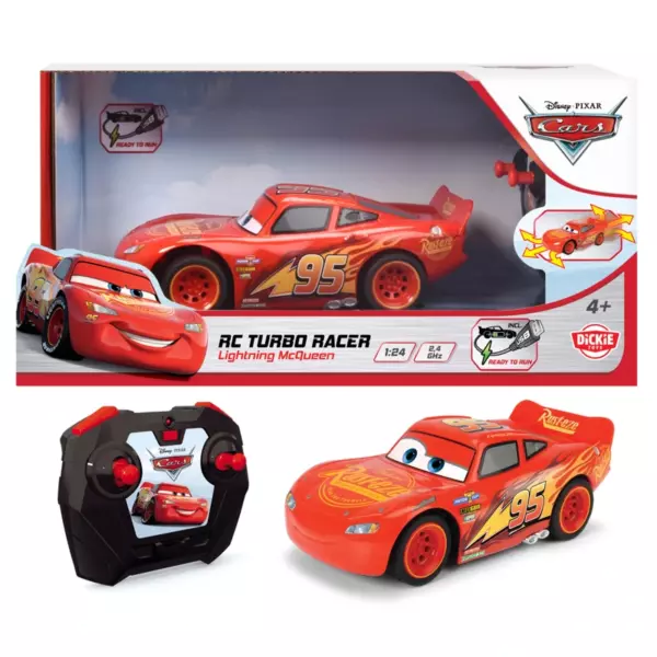 Disney Pixar Cars 1:24 Radio Control Turbo Racer Lighting McQueen - Image 5