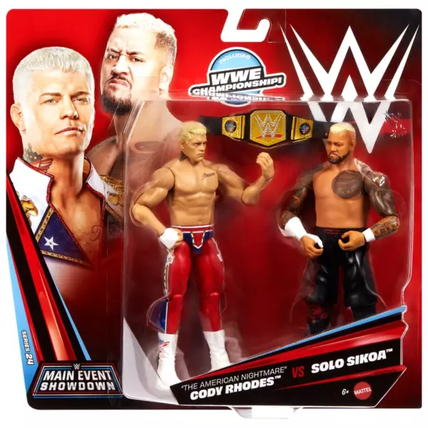 WWE Main Event Showdown Action Figures Cody Rhodes and Solo Sikoa 2 Pack - Image 5