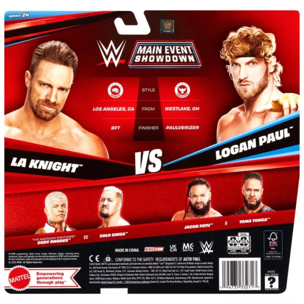 WWE Main Event Showdown Action Figures LA Knight vs Logan Paul 2 Pack - Image 6