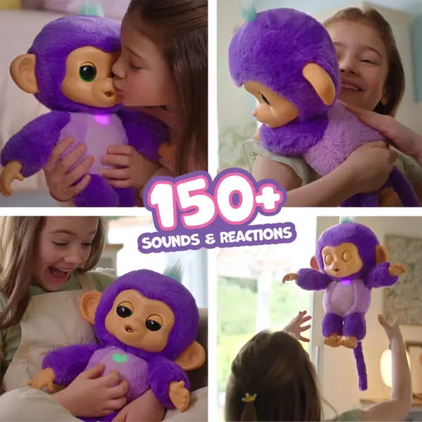 Fingerlings Care ‘n’ Cuddles Monkey Plush Pet Sunny - Image 3
