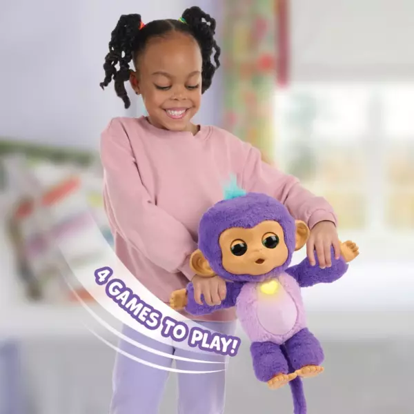 Fingerlings Care ‘n’ Cuddles Monkey Plush Pet Sunny - Image 4