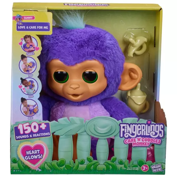 Fingerlings Care ‘n’ Cuddles Monkey Plush Pet Sunny - Image 9
