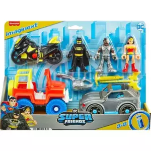 Imaginext DC Super Friends Cyborg, Wonder Woman & Batman Vehicle Playset