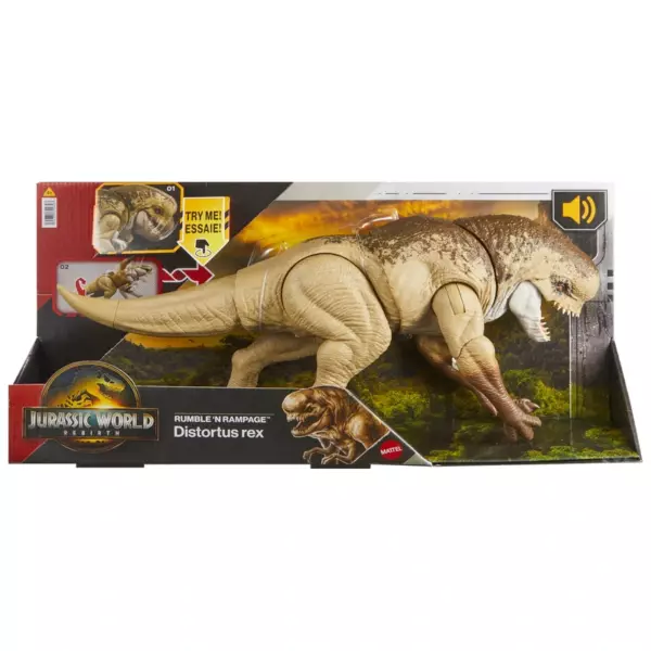 Jurassic World Rebirth Rumble 'n Rampage Dinosaur Action Figure Distortus Rex - Image 2