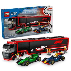 LEGO City 60445 F1 Truck W RB20 & AMR24 F1 Cars
