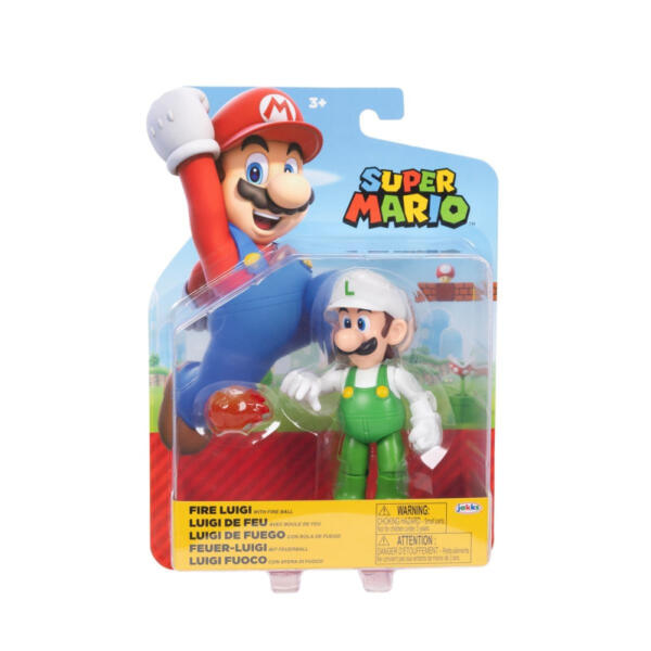 Super Mario 10cm Fire Luigi Figure - Image 2