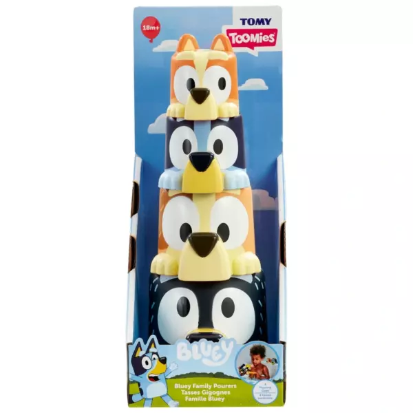 TOMY Toomies Bluey Bath Toys Bluey Family Pourers Set - Image 8