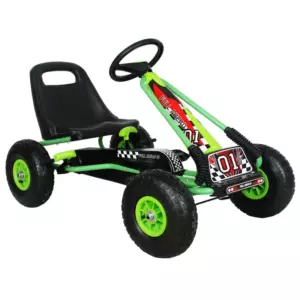 Zoom Rubber Wheel Go Kart (Green)