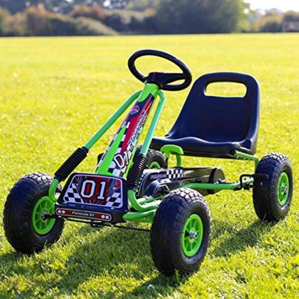 Zoom Rubber Wheel Go Kart (Green) - Image 4