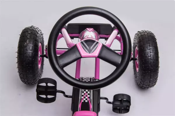 Zoom Rubber Wheel Go Kart (Pink) - Image 2